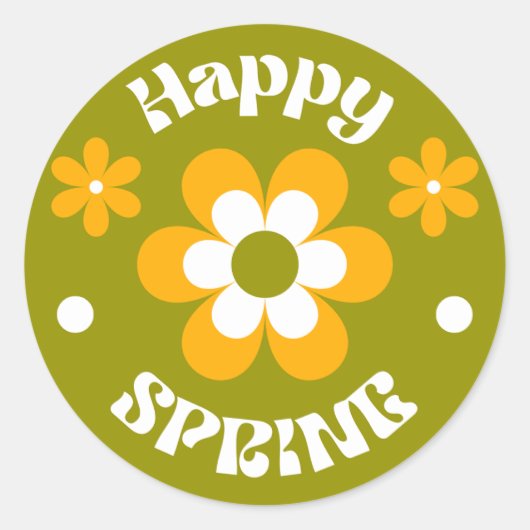 Happy Spring sticker (Voorkant)