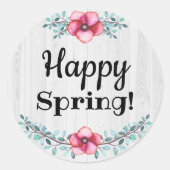 Happy Spring-sticker Ronde Sticker (Voorkant)