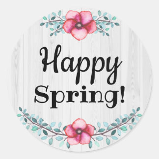 Happy Spring-sticker Ronde Sticker