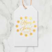 Happy Spring sun border aangepaste script vrolijk Cadeaulabels (Voorkant)