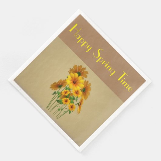Happy Spring Time Napkins Servet (Hoek)