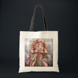 Happy Spring Tulip Girl Tote Bag<br><div class="desc">Carry the joy of spring wherever you go with this charming tote bag featuring an original illustration of a smiling girl surrounded by blooming tulips. The soft pastel colors and expressive character capture the beauty and warmth of the season, creating a design that feels both cheerful and whimsical. Based on...</div>