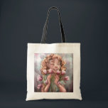 Happy Spring Tulip Girl Tote Bag<br><div class="desc">Carry the joy of spring wherever you go with this charming tote bag featuring an original illustration of a smiling girl surrounded by blooming tulips. The soft pastel colors and expressive character capture the beauty and warmth of the season, creating a design that feels both cheerful and whimsical. Based on...</div>