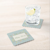 Happy Spring Watercolor Wildflower Kartonnen Onderzetters (Insitu)