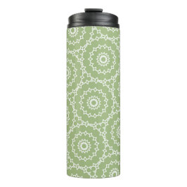 Happy Spring Wavy Circle Green Thermosbeker