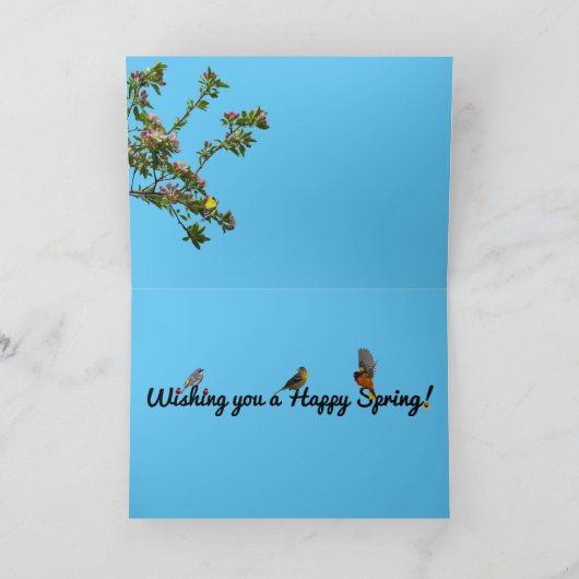 Happy Spring-Wenskaart Kaart (Binnen)