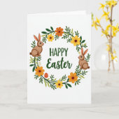 Happy Spring Wreath Season Card Kaart (Gele Bloem)