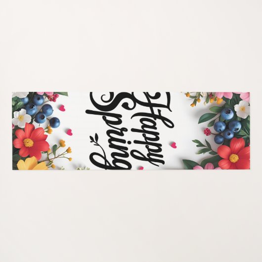 Happy Spring Yogamat (Achterkant (horizontaal))