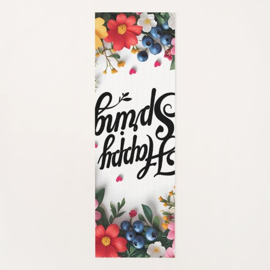 Happy Spring Yogamat (Voorkant)