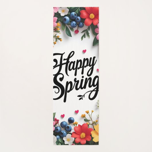 Happy Spring Yogamat (Achterkant)