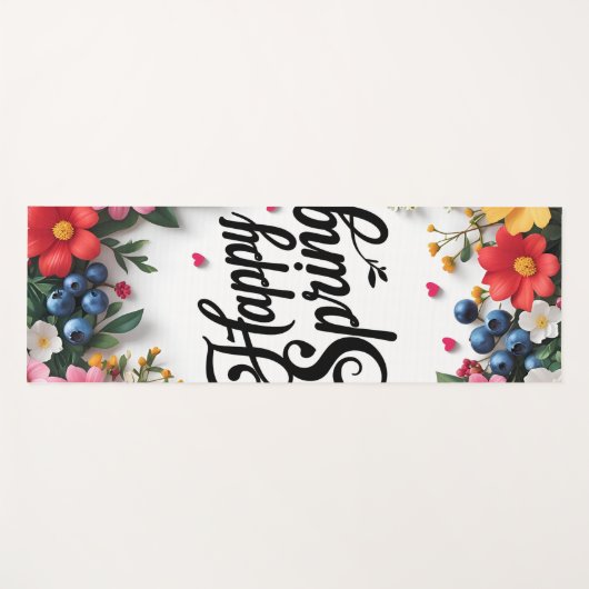 Happy Spring Yogamat (Voorkant (horizontaal))