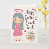 Happy Spring Young Person Card Kaart (Gele Bloem)