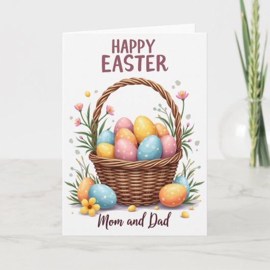 Happy Springtime Basket Card Kaart (Voorkant)