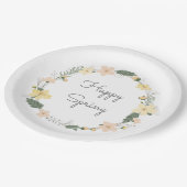 HAPPY SPRINT Artisan Pastel Bloemen Zoet Papieren Bordje (Gekanteld)