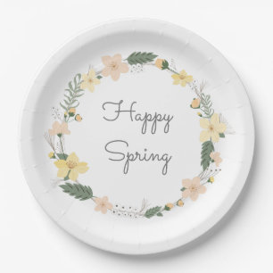 HAPPY SPRINT Artisan Pastel Bloemen Zoet Papieren Bordje