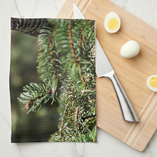 Happy Spruce Grouse Theedoek (Quarter Fold)