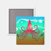Happy Squid Magneet (Voorkant / Achterkant)