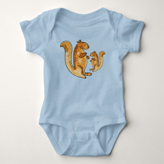 Happy Squirrel Baby Bodysuit (Voorkant)