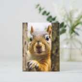 Happy Squirrel Briefkaart (Staand voorkant)