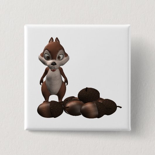 Happy Squirrel Button (Voorkant)