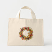 Happy Squirrel in de bladeren van de herfst Mini Tote Bag (Voorkant)