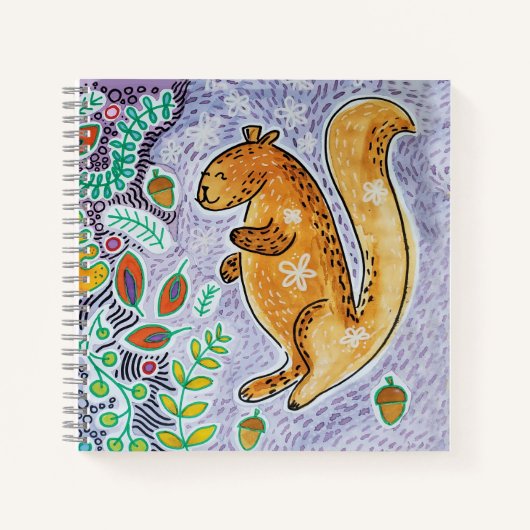 Happy Squirrel Sketchpad Notitieboek (Voorkant)