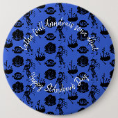 Happy St Andrew Day Haggis Bagpipe Nessie Badge Ronde Button 6,0 Cm (Voorkant)