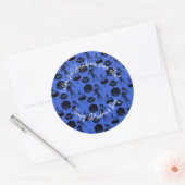 Happy St Andrew Day Haggis Bagpipe Nessie Ronde Sticker (Envelop)