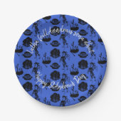 Happy St Andrew Day Haggis Bagpipe Nessie Small 7" Papieren Bordje (Voorkant)