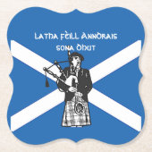 Happy St Andrews Day Flag Bagpiper Kartonnen Onderzetters (Voorkant)