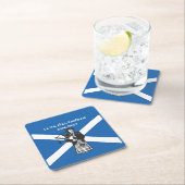 Happy St Andrews Day Flag Bagpiper Kartonnen Onderzetters (Insitu)