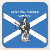 Happy St Andrews Day Flag Bagpiper Kartonnen Onderzetters (Voorkant)