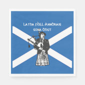 Happy St Andrews Day Flag Bagpiper Medium Servet (Voorkant)