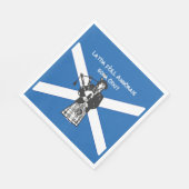 Happy St Andrews Day Flag Bagpiper Medium Servet (Hoek)