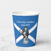 Happy St Andrews Day Flag Bagpiper Papieren Bekers (Achterkant)