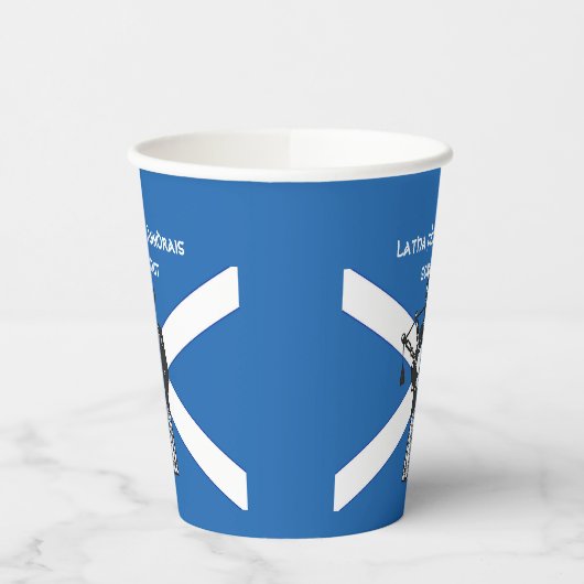 Happy St Andrews Day Flag Bagpiper Papieren Bekers (Links)