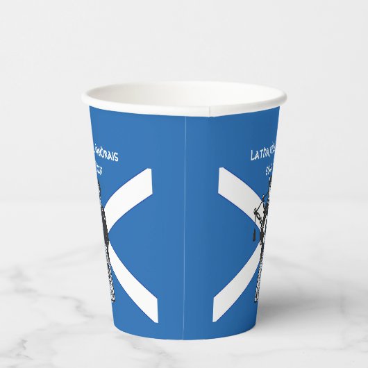 Happy St Andrews Day Flag Bagpiper Papieren Bekers (Rechts)