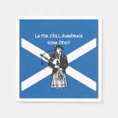 Happy St Andrews Day Flag Bagpiper Small Servet (Voorkant)