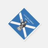 Happy St Andrews Day Flag Bagpiper Small Servet (Hoek)