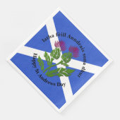Happy St Andrews Day Flag Thistle Servet (Hoek)