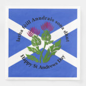 Happy St Andrews Day Flag Thistle Servet (Voorkant)