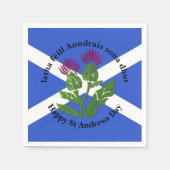 Happy St Andrews Day Flag Thistle Small Servet (Voorkant)