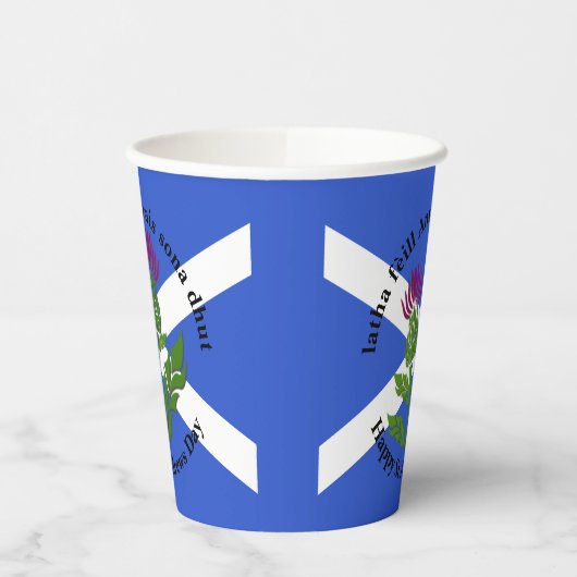 Happy St Andrews Day vlag distel groot Papieren Bekers (Links)