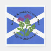 Happy St Andrews Day vlag distel medium Servet (Voorkant)