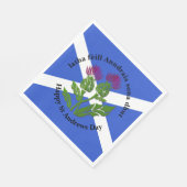 Happy St Andrews Day vlag distel medium Servet (Hoek)
