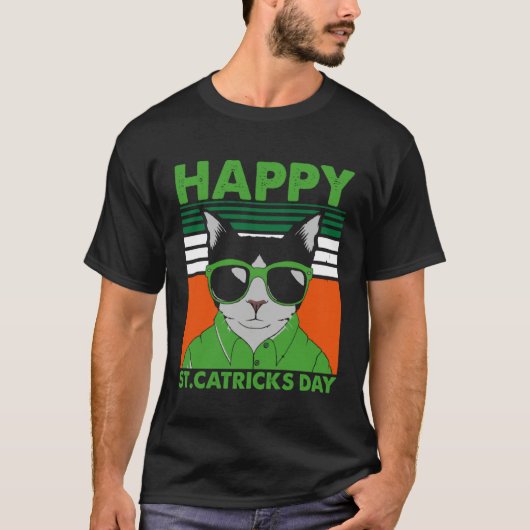 Happy St Catricks Day Cat Humor St Patricku2019s D T-shirt (Voorkant)