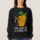 Happy St Catrick's Day Cute Cat St Patricks Day 2 Trui (Voorkant)