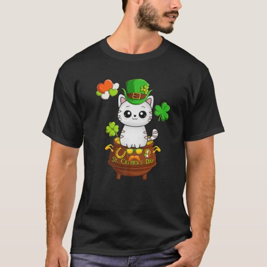 Happy St Catrick's Day Cute Kawaii St Patricks Day T-shirt (Voorkant)