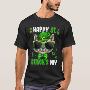 Happy St Catrick's Day Funny Cat St Patricks Day L T-shirt