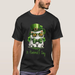 Happy St. Catrick's Day Funny Cat St. Patrick's T-shirt